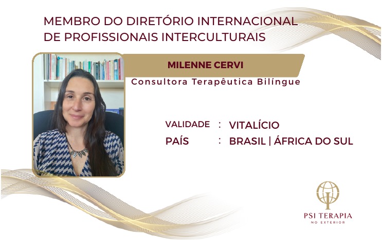 Milenne Cervi — Membro Vitalício do Diretório Internacional de Profissionais Interculturais